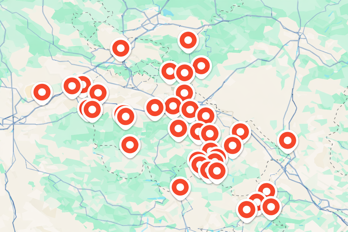 Mapa con las ubicaciones de urbex en La Rioja