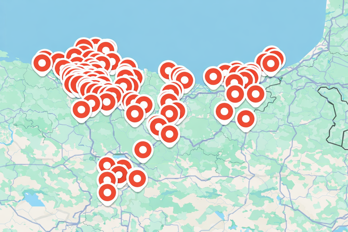 Mapa con las ubicaciones de urbex en Euskadi