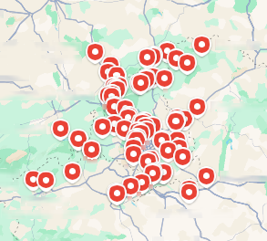 Mapa de ubicaciones abandonadas en Madrid